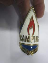 Camping -polkupyörän keulamerkki / runkomerkki -bicycle emblem / badge