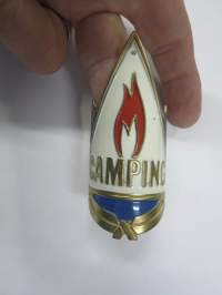 Camping -polkupyörän keulamerkki / runkomerkki -bicycle emblem / badge