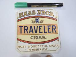Haas Bros. - Traveler Cigar -sikarietiketti