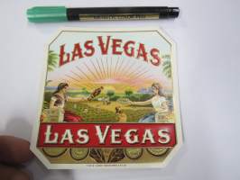 Las Vegas -sikarietiketti, huomaa kohopainatus