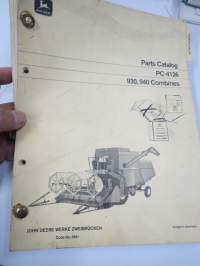John Deere PC-4126 - 930, 940 Combines Parts Catalog -leikkuuupuimuri, varaosaluettelo
