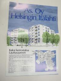 As. Oy Helsingin Itälahti - Itälahdenkatu 6, Lauttasaari, Helsinki -Rakennusliike A. Puolimatka & Kansallisosakepankki -myyntiesite v. 1987