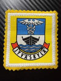 Jyväskylä -kangasmerkki / matkailumerkki / hihamerkki / badge -pohjaväri keltainen