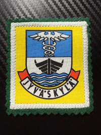 Jyväskylä -kangasmerkki / matkailumerkki / hihamerkki / badge -pohjaväri vihreä
