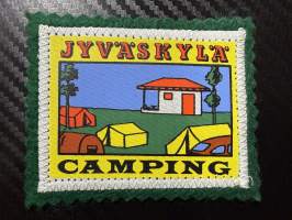 Jyväskylä Camping -kangasmerkki / matkailumerkki / hihamerkki / badge -pohjaväri vihreä