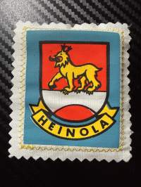 Heinola -kangasmerkki / matkailumerkki / hihamerkki / badge -pohjaväri valkoinen
