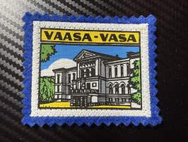 Vaasa - Vasa -kangasmerkki / matkailumerkki / hihamerkki / badge -pohjaväri sininen