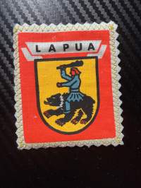 Lapua -kangasmerkki / matkailumerkki / hihamerkki / badge -pohjaväri valkoinen