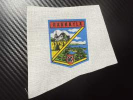 Rääkkylä -kangasmerkki / matkailumerkki / hihamerkki / badge -leikkaamaton