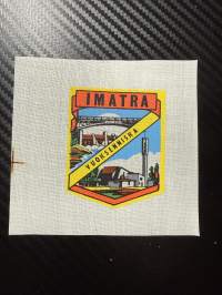 Imatra Vuoksennista -kangasmerkki / matkailumerkki / hihamerkki / badge -leikkaamaton