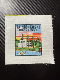 Tainionkoski Ukonlinna -kangasmerkki / matkailumerkki / hihamerkki / badge -leikkaamaton