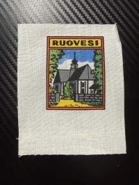 Ruovesi -kangasmerkki / matkailumerkki / hihamerkki / badge -leikkaamaton