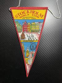 Stockholm -matkailuviiri, isokoko / souvenier pennant