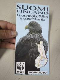 Suomi - Finland - Luonnonkulkijan maantiekartta - WWF / Scan-Auto 1988