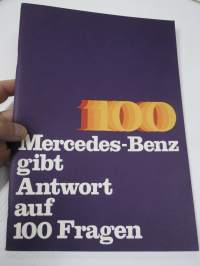 Mercedes-Benz gibt Antwort auf 100 Fragen -Mercedes vastaa sataan kysymykseen, saksankielinen, markkinointimateriaalia
