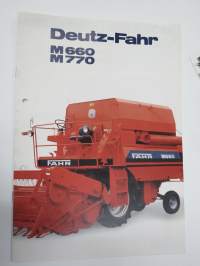 Deutz-Fahr M660, M770 leikkuupuimuri -myyntiesite / sales brochure