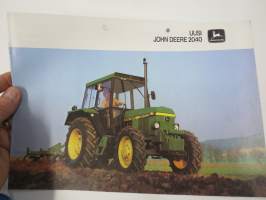 John Deere 2040 traktori -myyntiesite / sales brochure