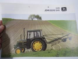 John Deere 1040 traktori -myyntiesite / sales brochure
