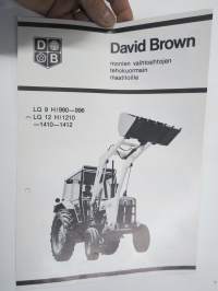 David Brown traktorikuormain LQ H/990-996, LQ 12 H/1210 - 1410 - 1412 -myyntiesite