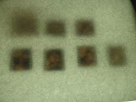 Eroottinen valokuvasarja, 7 diakuvaa, hankittu kansainvälisiltä kuvatoimistoilta käytettäväksi kotimaisten miestenlehtien artikkelien / juttujen kuvituksena