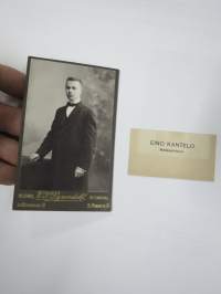 Eino Kantelo, matkasihteeri, atelier C.P. Dyrendahl, Helsingfors - Helsinki -visiittikorttivalokuva / visit card photo / cdv