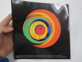 Swiss Graphic Machines / Graphische Maschinen und apparate aus der Schweitz - sveitsiläisvalmisteiset kirjapainokoneet -tuoteluettelo