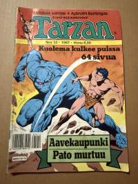 Tarzan 1987 nr 12 Kuolema kulkee puissa -sarjakuvalehti