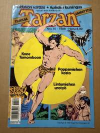 Tarzan 1989 nr 10 Kone Tomomboon, Poppamiehen kosto, Lintumiehen urotyö -sarjakuvalehti