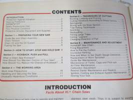 Homelite XL (Automatic Oiler)  Chain Saw owner´s operating & maintenance manual -moottorisaha, käyttöohjekirja