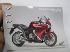 Honda VFR 1200 F/FD Gebtruikershanndleidning -moottoripyörä, käyttöohjekirja hollanniksi
