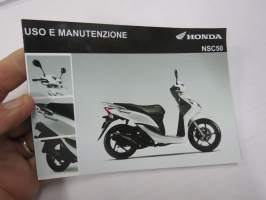 Honda NCC 50 Uso e manutenzione -skootteri, käyttöohjekirja italiaksi