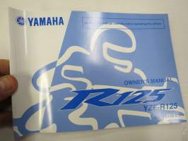 Yamaha YZF-R125 Owner´s manual -moottoripyörä, käyttöohjekirja englanniksi