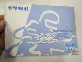 Yamaha CS50Z, CS50 JOGR Owner´s manual -skootteri, käyttöohjekirja englanniksi