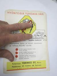 Ko-Ro - Hyönteisiä tuhoava väri - Värimies Oy, Korso -hyönteistuhopaperin myyntiesite