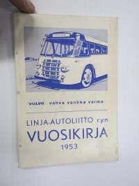 Linja-autoliitto ry Vuosikirja 1953, värikuva Aero:n Helko-koritetusta bussista