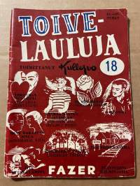 Toivelauluja 18 -popular songs