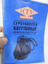 Octav Kontrola lypsykone -käyttöohjekirja + varaosaluettelo