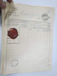 Kartta 2.2.-28.2.1907 Messukylään Tampereelta / Karta till... - Postilaitoksen kirjattujen lähetysten luettelo, sinettileima