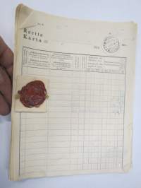 Kartta 2.3.-31.3.1909 Messukylään Tampereelta / Karta till... - Postilaitoksen kirjattujen lähetysten luettelo, sinettileima