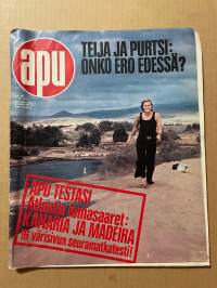 Apu 1972 nr 48, Teija ja Purtsi, Lottoporukat, Liisa Tuomi, USA:n presidentin lahjoittama kultakello (Paul Björk), Paperinuken asut Miss Skandinavia