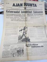 Ajan Suunta 1933 nr 142, ilmestynyt 23.6.1933, sis. mm.; Ketunraudat loksahtivatr Saksassa, He tulevat -laulu sanat Reino Hirviseppä, Vaaliehdokkaita, ym.
