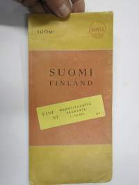 Shell Suomi-Finland 1959 -maantiekartta