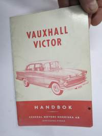 Vauxhall Victor 1959 Handbok -käyttöohjekirja, ruotsinkielinen