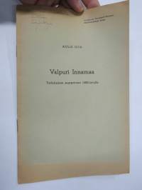 Valpuri Innamaa - Turkulainen suurporvari 1500-luvulla -eripainos