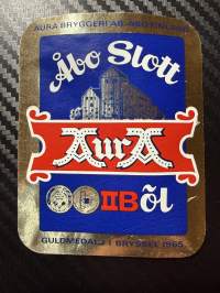 Aura II B Öl Åbo Slott -etiketti