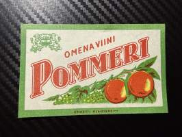 Omena viini Pommeri -etiketti