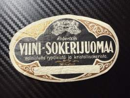 Robertsin Viini- sokerijuomaa -etiketti