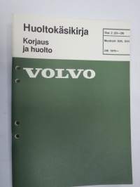 Volvo Huoltokäsikirja Osa 2 (23-29) Korjausohjeet Moottorit D20, D24, 240 1979- -korjaamokirjasarjan osa