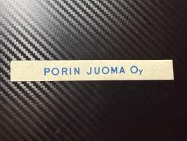 Porin juoma Oy -etiketti