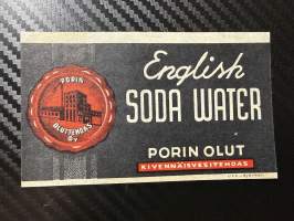 English soda water -etiketti